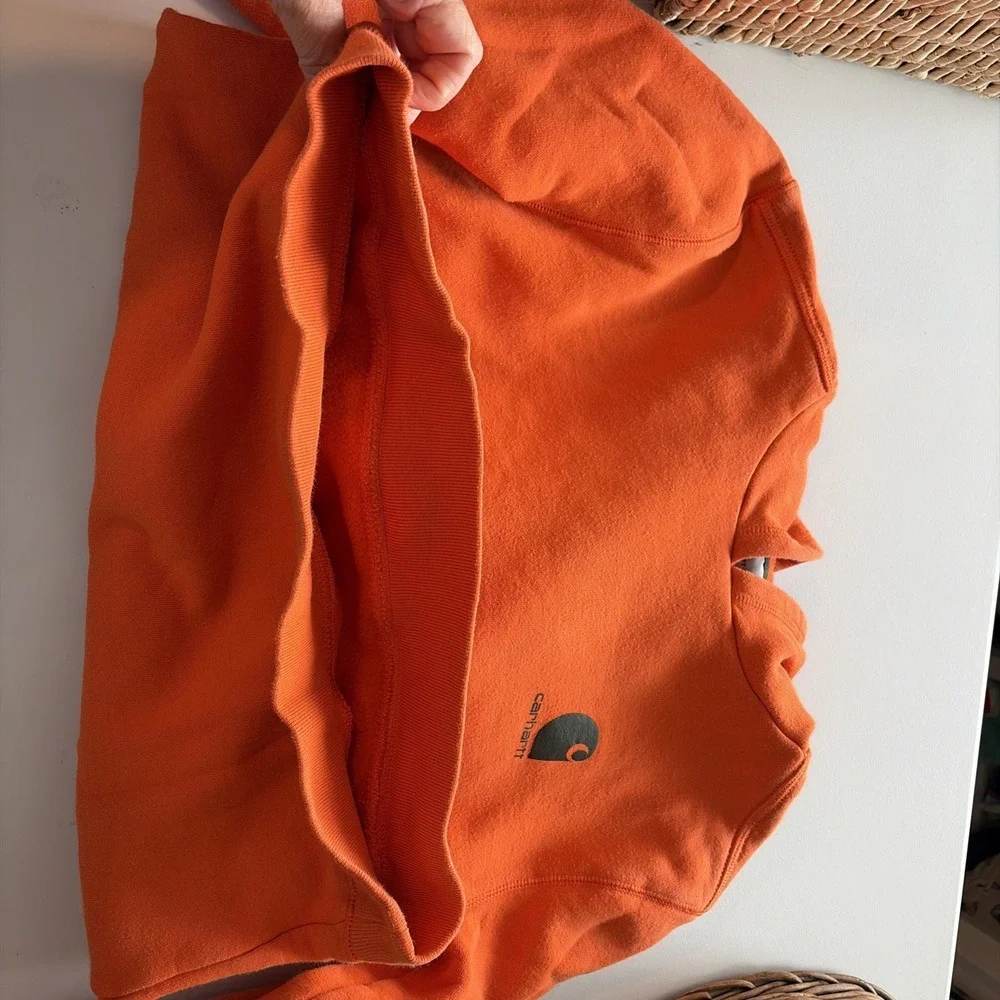 Carhartt Long Sleeve Hooded Sweatshirt in Orange - Youth (14/16) L - Well Loved